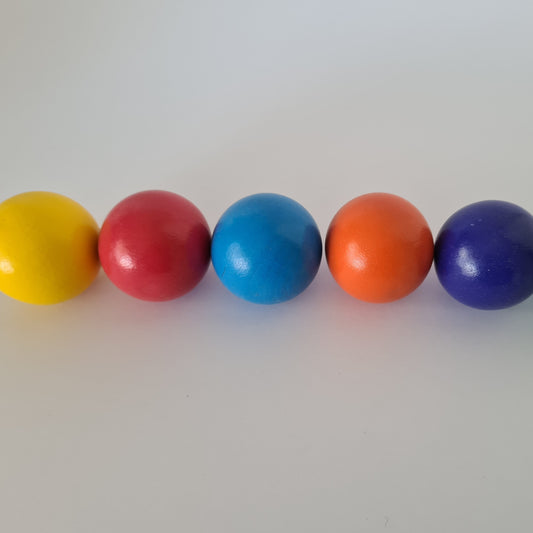 Wooden Coloured Balls